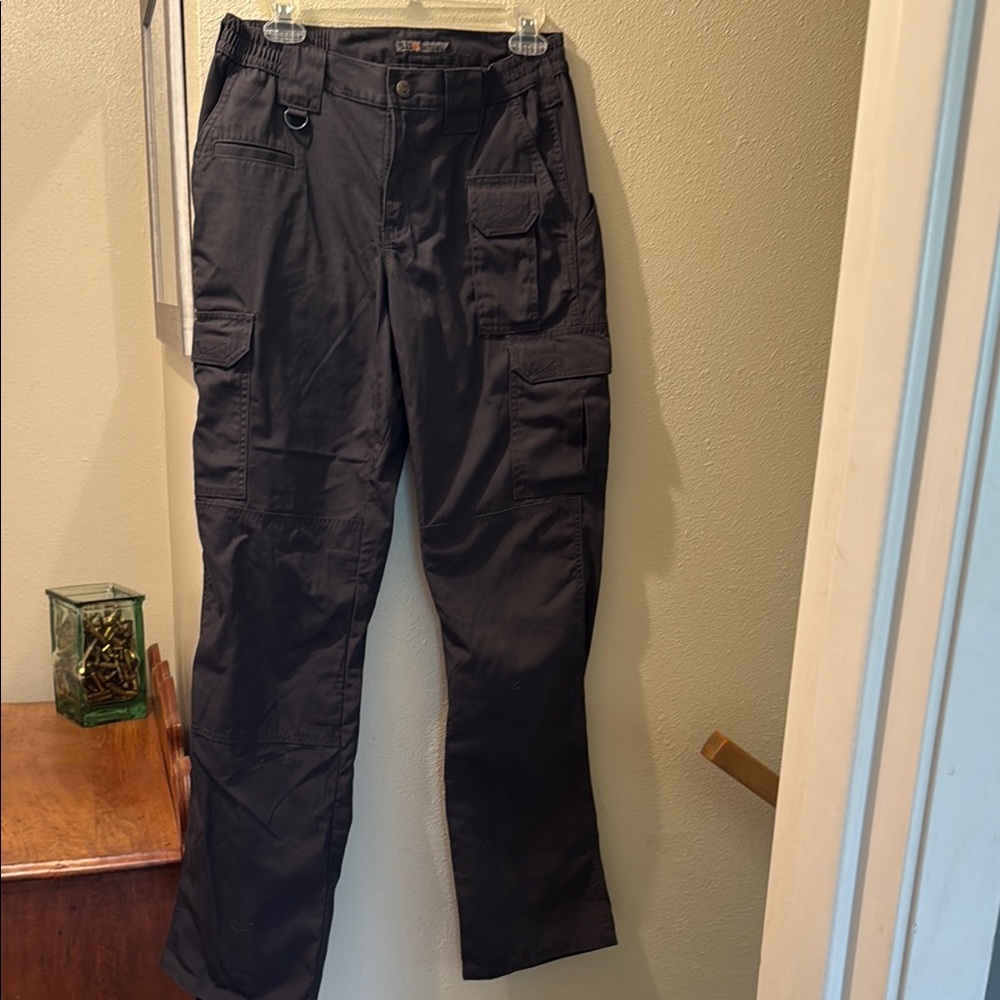 5.11 Tactical Dark Grey Boot Cut Cargo Pants Durable Cotton Blend